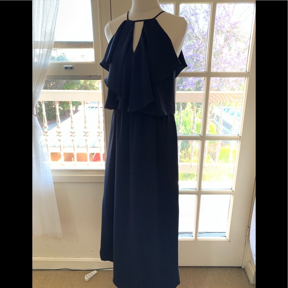 FOREVER NEW- CUT OUT BLUE MAXI DRESS - Picture 2 of 7